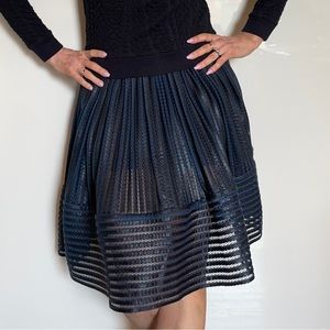 Maje black and blue skirt